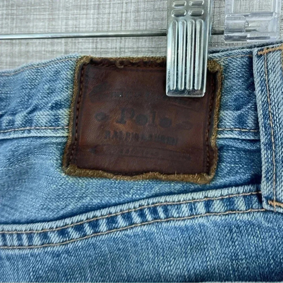 Polo Jeans Mens Size 34x30 boot distressed bottom hem 2574 - Picture 4 of 13